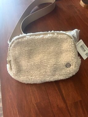 lululemon athletica Cream Sherpa Crossbody Pouch